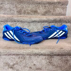 Adidas Men's Blue and Navy Trainers soccer futbol sport sneakers play game sz 13
